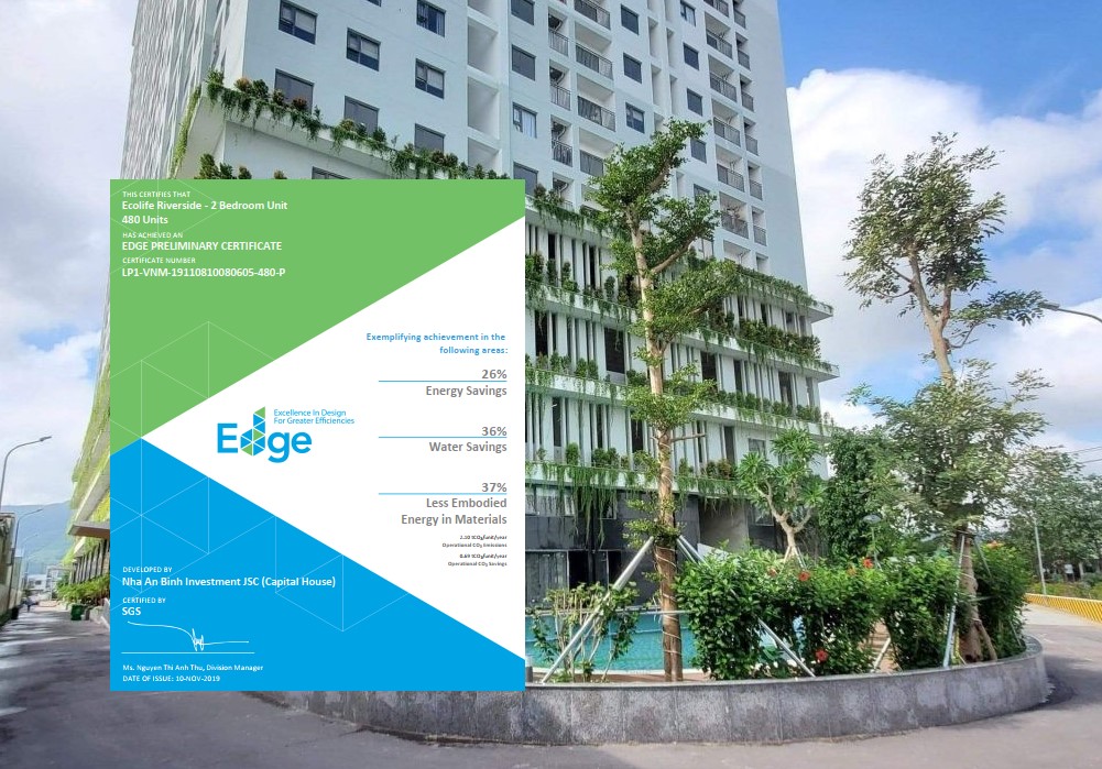Chứng Chỉ EDGE - Dự án Chuẩn Xanh Ecolife Riverside Quy Nhơn
